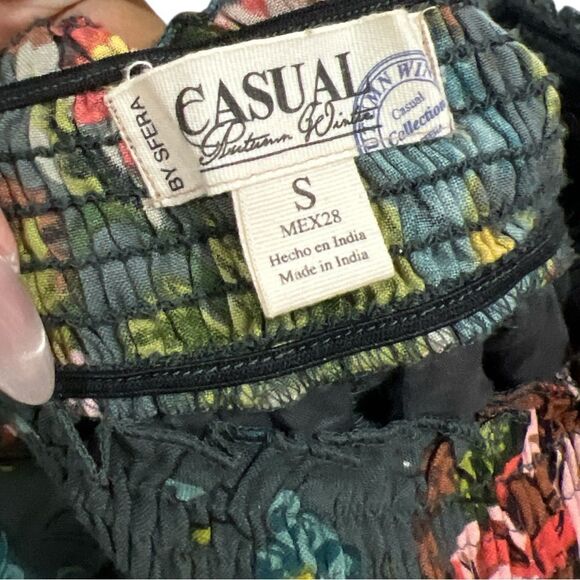 SFERA Green Floral Patterned Mini Skirt Size S - Picture 3 of 4